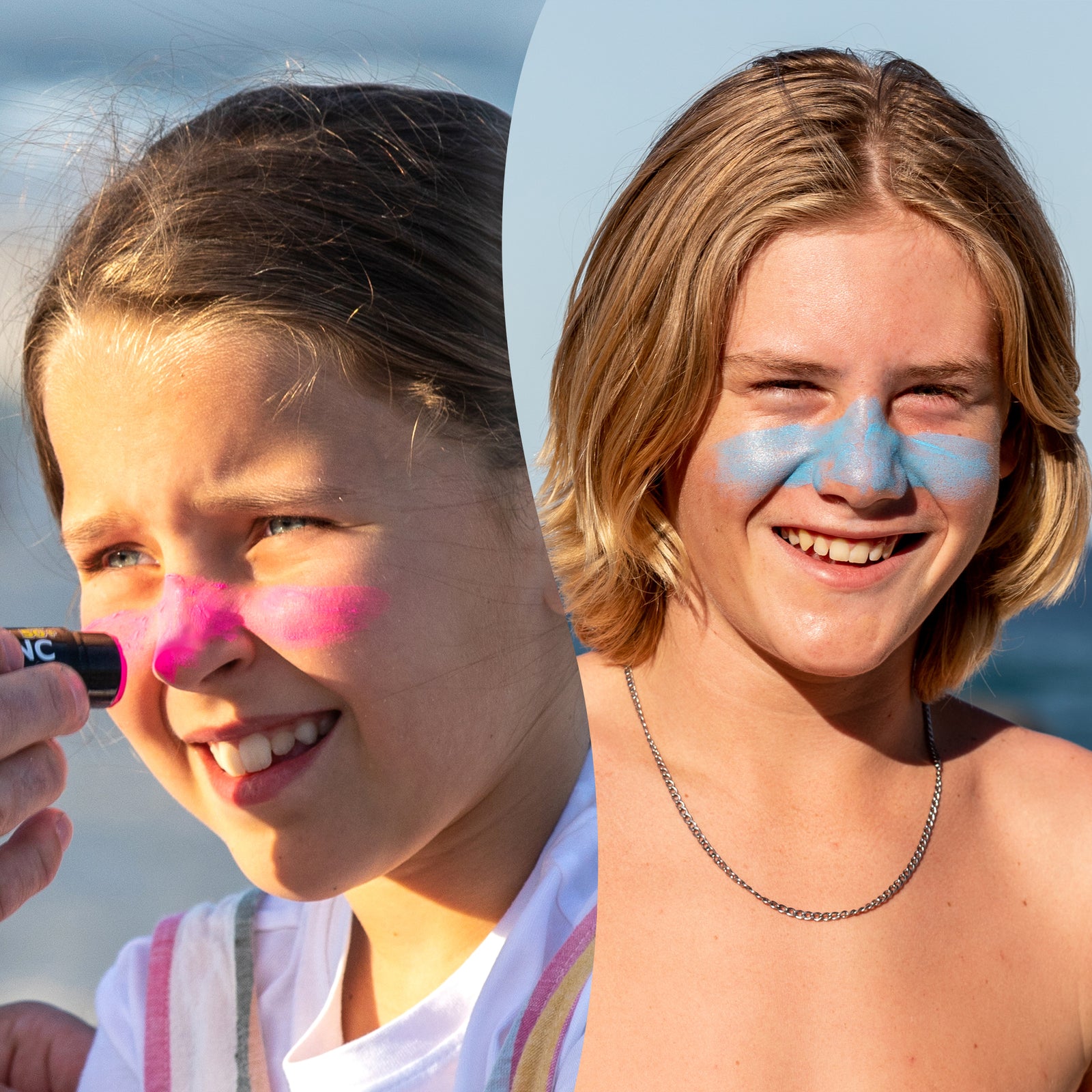 Sun Zapper Zinc Oxide Sun Block - Pink, White & Blue - SPF 50+