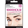 1000 Hour Eyelash & Brow Dye / Tint Kit Permanent Mascara (Brown Black)