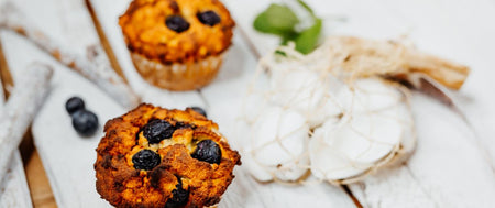 VEGAN, GLUTEN-FREE BLUEBERRY, COCONUT & LEMON MYRTLE MUFFINS