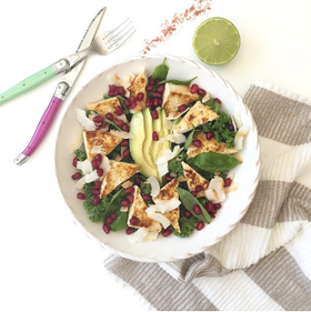 Finger Lime and Kale Salad