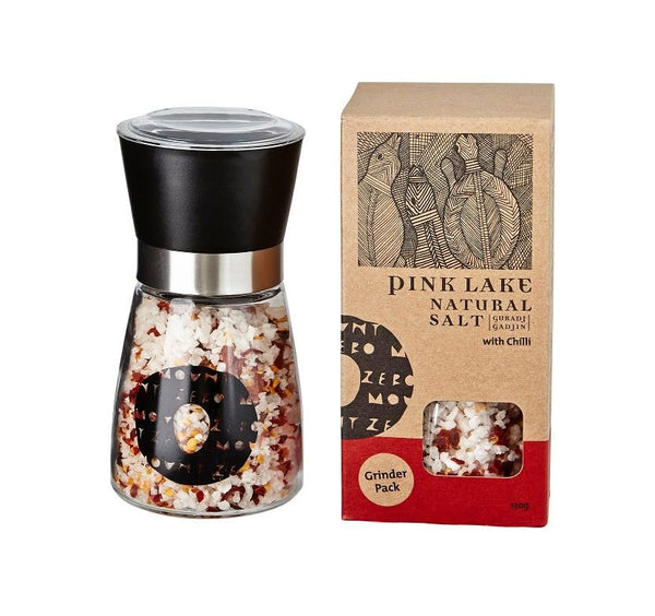 Mount Zero Pink Lake Salt with Chilli Grinder Pack 5.29 oz (150 g)