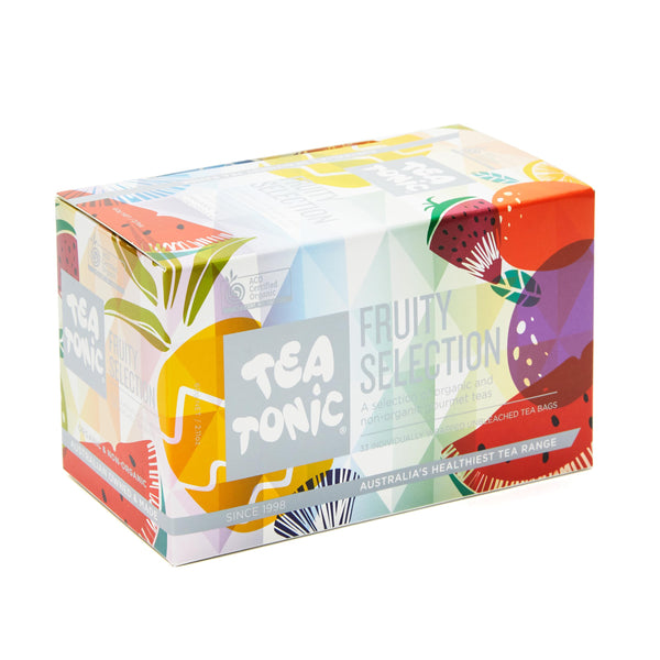 Tea Tonic Fruity Tea Selection Sampler Box, 33 Tea Bags