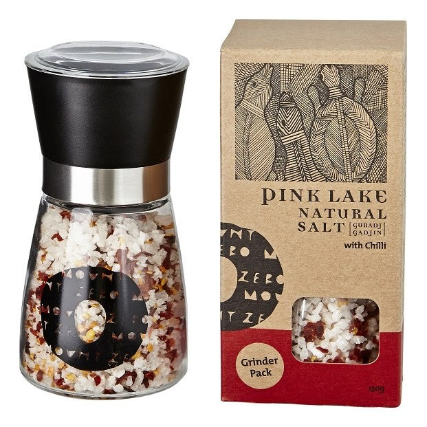 Mount Zero Pink Lake Salt with Chilli Grinder Pack 5.29 oz (150 g)