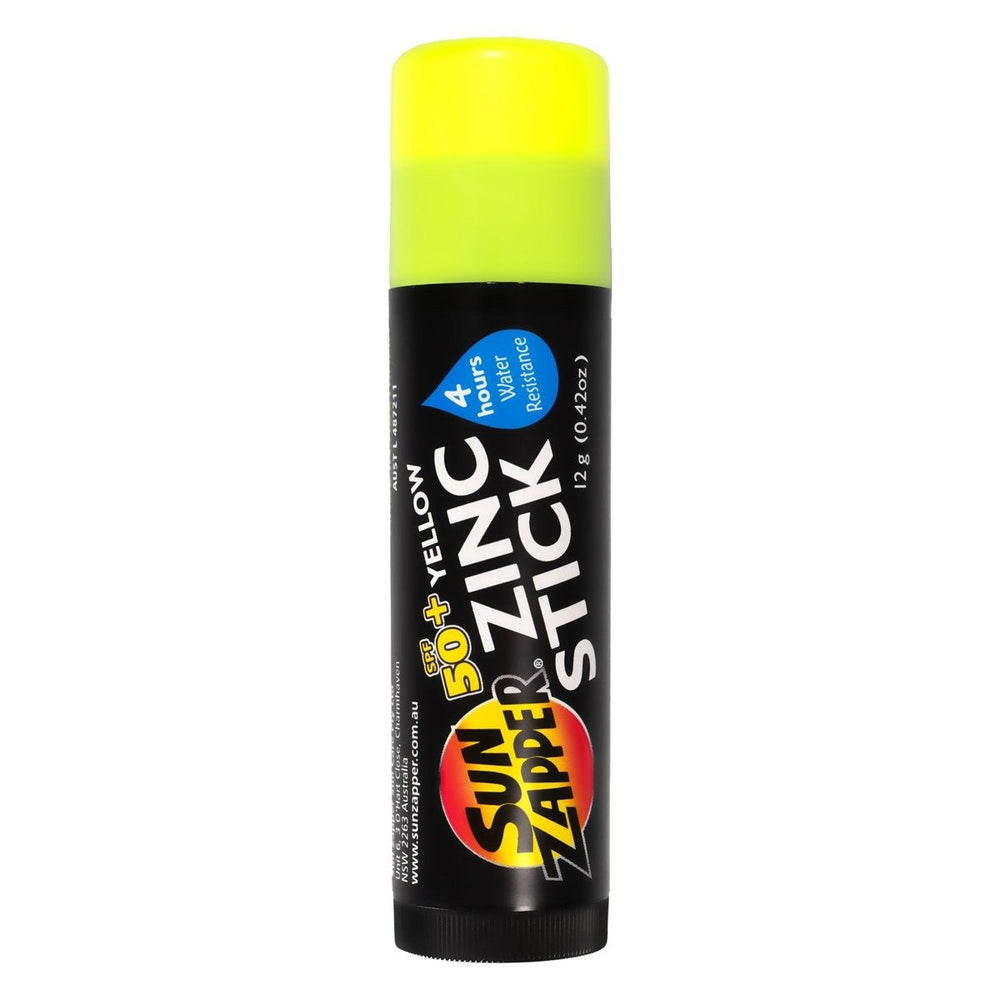Sun Zapper Zinc Sunscreen Stick SPF 50+ Yellow 12g