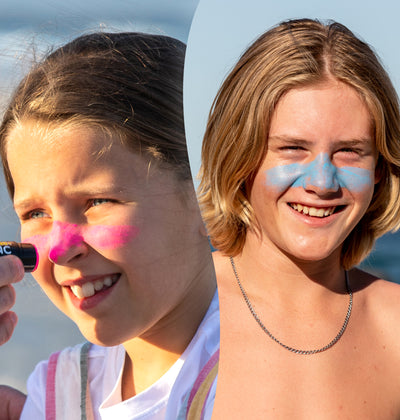 Sun Zapper Zinc Oxide Sun Block - Pink, White & Blue - SPF 50+