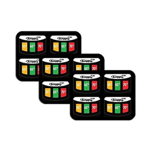 Color Changing Temperature Tag for Metal Milk Jugs Indicates Ideal Milk Temperature 3 sheets 12 labels